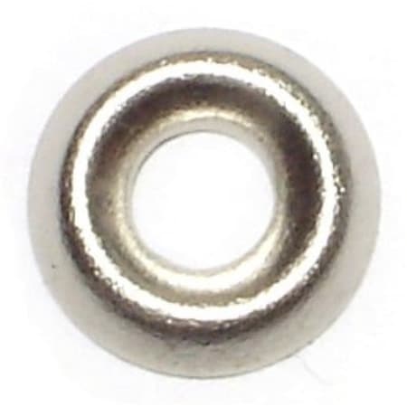 Midwest Fastener Countersunk Washer, Fits Bolt Size #6 , Steel Nickel Plated Finish, 100 PK 03990